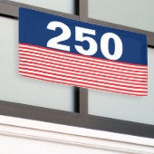 250 Red White and Blue USA Anniversary Spandoek (Buitenkant Gebouw)