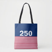 250 Red White and Blue USA Anniversary Tote Bag (Voorkant)