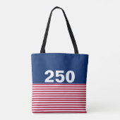 250 Red White and Blue USA Anniversary Tote Bag (Achterkant)