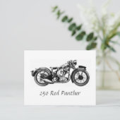 250 Rood panther Briefkaart (Staand voorkant)