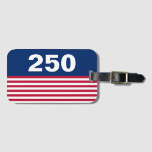 250 Rood Wit en Blauw USA Jubileum Bagagelabel
