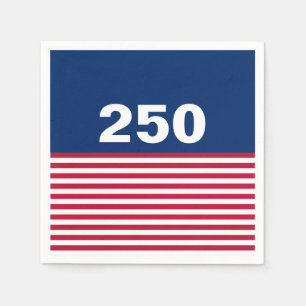 250 Rood Wit en Blauw USA Jubileum Servet