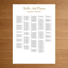 250+ Simple Wedding Seating Chart Poster