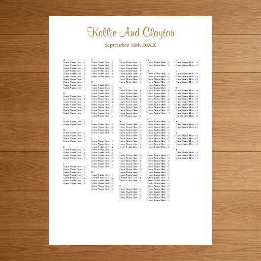 250+ Simple Wedding Seating Chart Poster