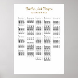250+ Simple Wedding Seating Chart Poster