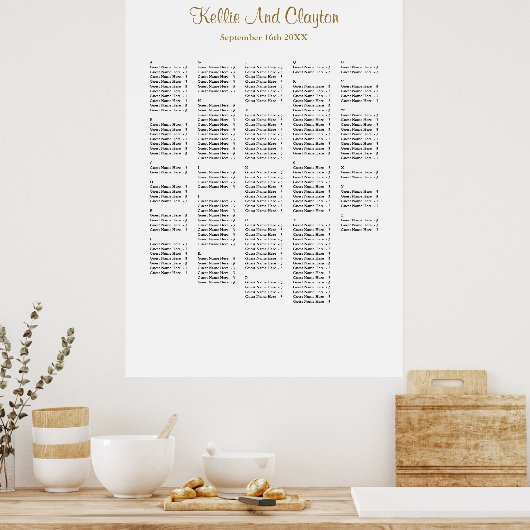 250+ Simple Wedding Seating Chart Poster (Keuken)