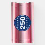 250 Stars and Stripes Red White and Blue Patriotic Spandoek (Verticaal)