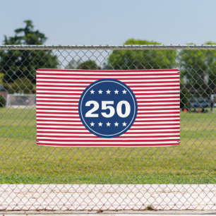 250 Stars and Stripes Rood Wit Blauw Patriotisch Spandoek