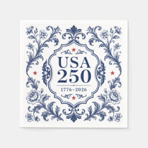 250 USA Bloemen Papier Bord Servet