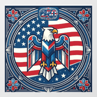 250 USA Jubileum Patriottische Adelaar Sterren & S Raamsticker