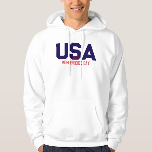 250 USA Onafhankelijkheidsdag Hoodie (Voorkant)