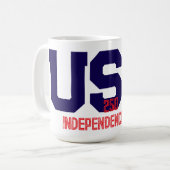 250 USA Onafhankelijkheidsdag Koffiemok (Voorkant links)