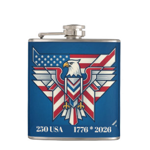 250 USA Vrijheidsjubileum 1776 tot 2026 Adelaar Ku Heupfles