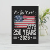 250 Years 1776 2026 250th Birthday 4th Of July Kaart (Staand voorkant)