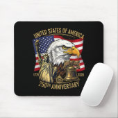 250 Years 1776-2026 250th Birthday Eagle Liberty B Muismat (Met muis)