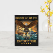 250 Years 1776-2026 250th Birthday Eagle Patriotic Kaart (Gele Bloem)