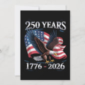 250 Years 4th Of July Eagle USA Flag 1776 2026 Aankondiging (Voorkant)