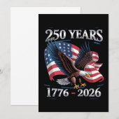 250 Years 4th Of July Eagle USA Flag 1776 2026 Aankondiging (Voorkant / Achterkant)