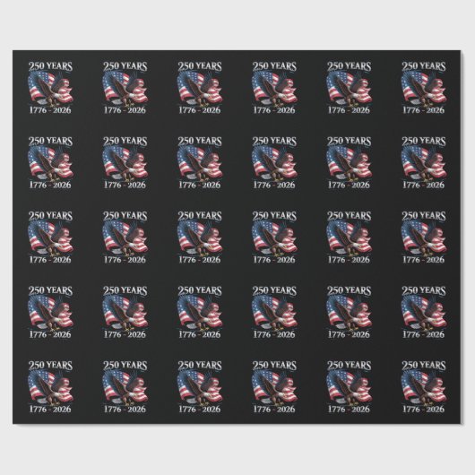 250 Years 4th Of July Eagle USA Flag 1776 2026 Cadeaupapier (Vlak)