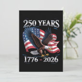 250 Years 4th Of July Eagle USA Flag 1776 2026 Kaart (Staand voorkant)