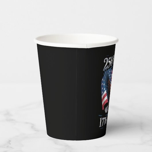 250 Years 4th Of July Eagle USA Flag 1776 2026 Papieren Bekers (Rechts)
