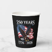 250 Years 4th Of July Eagle USA Flag 1776 2026 Papieren Bekers (Voorkant)