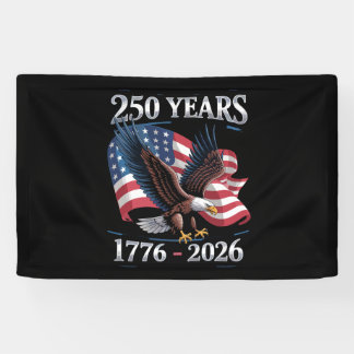 250 Years 4th Of July Eagle USA Flag 1776 2026 Spandoek