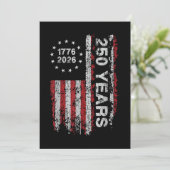 250 Years America Anniversary 250th Independence  Kaart (Staand voorkant)