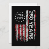 250 Years America Anniversary 250th Independence  Kaart (Voorkant / Achterkant)