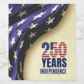 250 Years American Independence Birthday Wijn Etiket (Enkel label)
