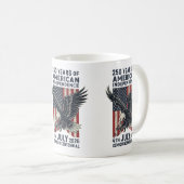 250 Years American Independence Patriotic Eagle Koffiemok (Voorkant rechts)