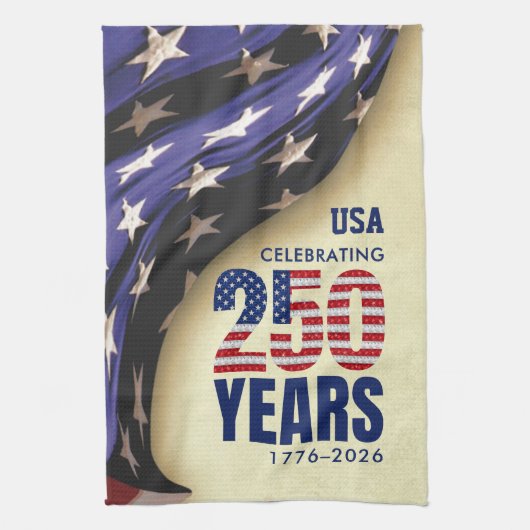 250 Years American Independence Souvenir Theedoek (Verticaal)