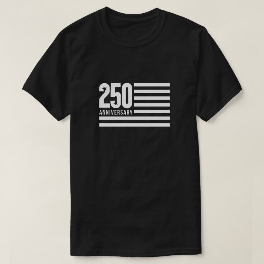 250 Years Anniversary Flag T-shirt (Design voorkant)