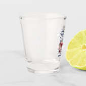 250 Years Celebration Grungy American Flag Eagle Shot Glas (Links)