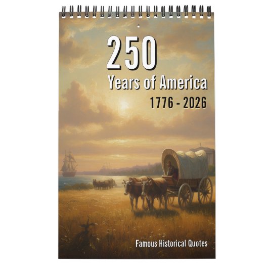 250 Years of America Calendar, American History Kalender (Hoes)