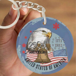 250 Years of America Eagle & Liberty We The People Sleutelhanger