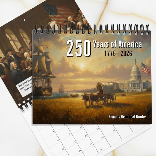 250 Years of America, Patriotic, American History Kalender