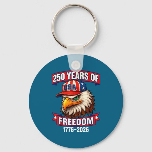 250 Years Of Dom 1776 2026 Bald Eagle 250th Birthd Sleutelhanger (Voorkant)