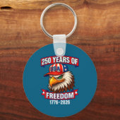 250 Years Of Dom 1776 2026 Bald Eagle 250th Birthd Sleutelhanger (Voorkant)