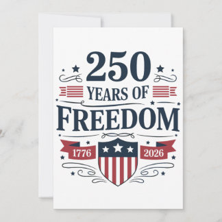 250 Years Of Freedom 1776 2026 250th 4th Of July Aankondiging