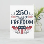 250 Years Of Freedom 1776 2026 250th 4th Of July Aankondiging (Staand voorkant)