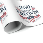 250 Years Of Freedom 1776 2026 250th 4th Of July Cadeaupapier (Rol Hoek)