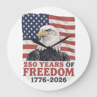 250 Years of Freedom 1776-2026 American Eagle Flag Grote Klok
