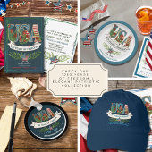 250 Years of Freedom Elegant Patriotic Blue Kaart