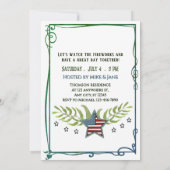 250 Years of Freedom Elegant Patriotic Blue Kaart (Achterkant)