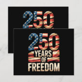 250 Years of Freedom Informatiekaartje (Voorkant / Achterkant)