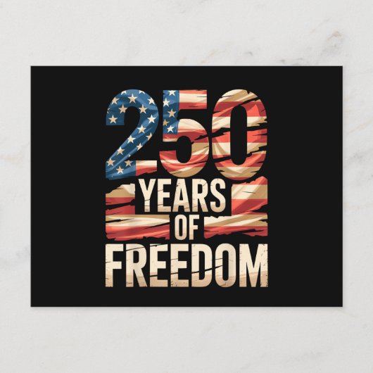 250 Years of Freedom Informatiekaartje (Voorkant)