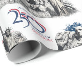 250 years of Freedom USA Independence Cadeaupapier (Rol Hoek)