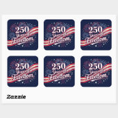 250 years of freedom vierkante sticker (Vel)