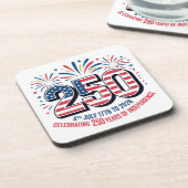 250 Years of Independence Bier Onderzetter (Linkerzijde)